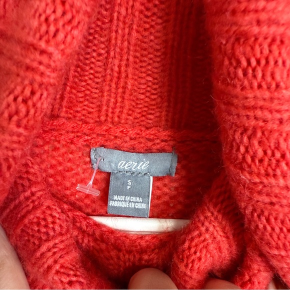 Aerie Oversized Holiday Themed Turtleneck Sweater - Picture 6 of 7